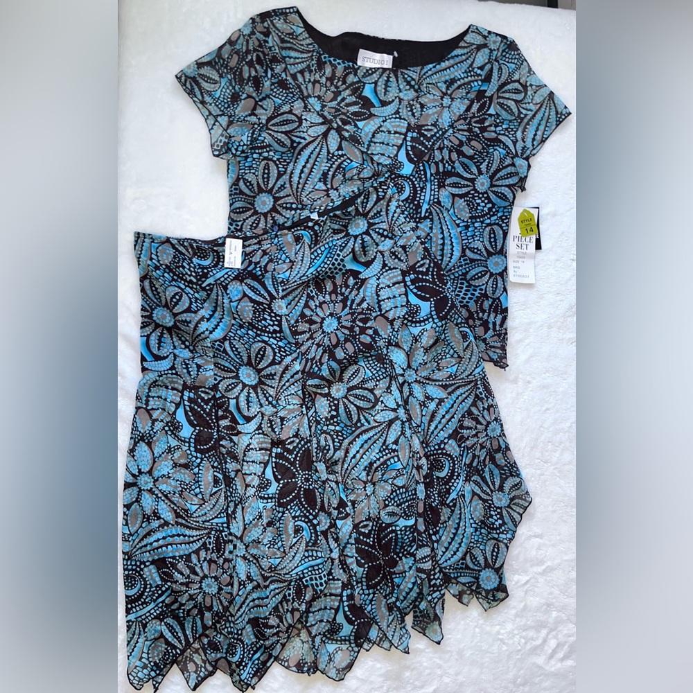 NWT Vintage Studio 1 Blouse & Skirt Set